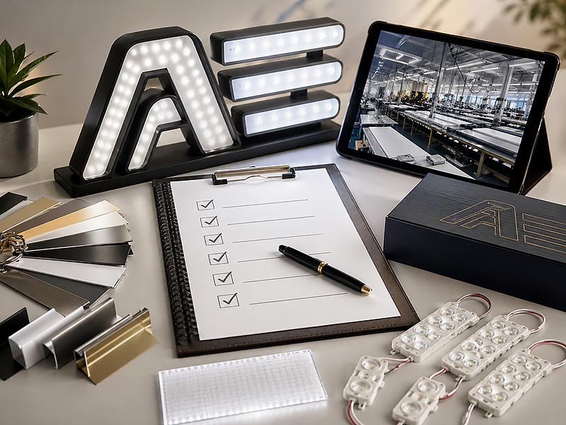 Supplier evaluation checklist for choosing a reliable custom LED sign manufacturer