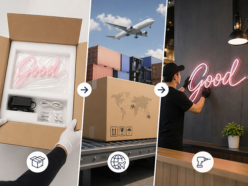 iduoduo-LED-Neon-Signs-Packaging-Shipping-Installation
