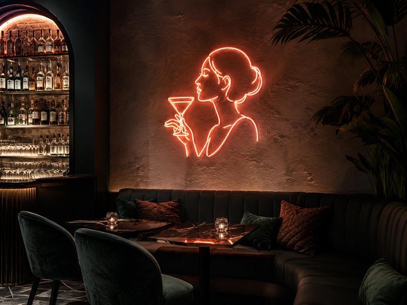 Bar LED neon wall sign custom project