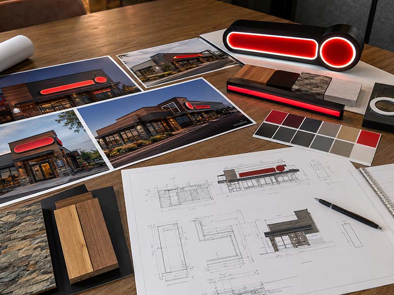Chain restaurant LED sign standardization planning