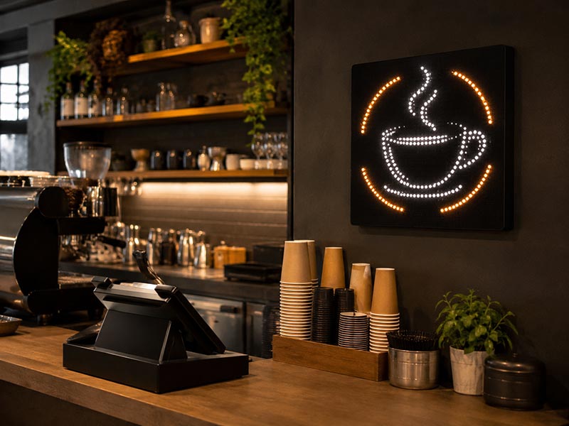 Coffee bar counter sign