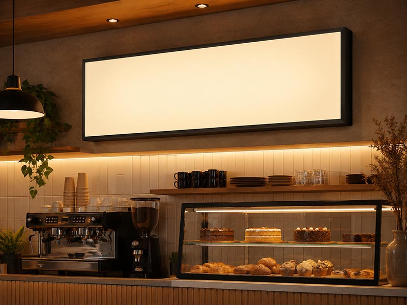 Coffee shop LED light box menu sign
