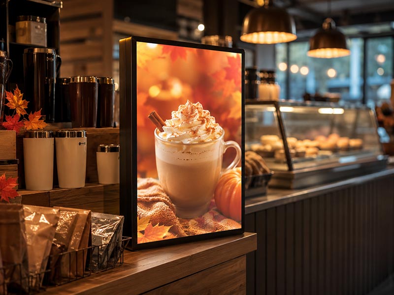 Coffee shop event or campaign LED sign