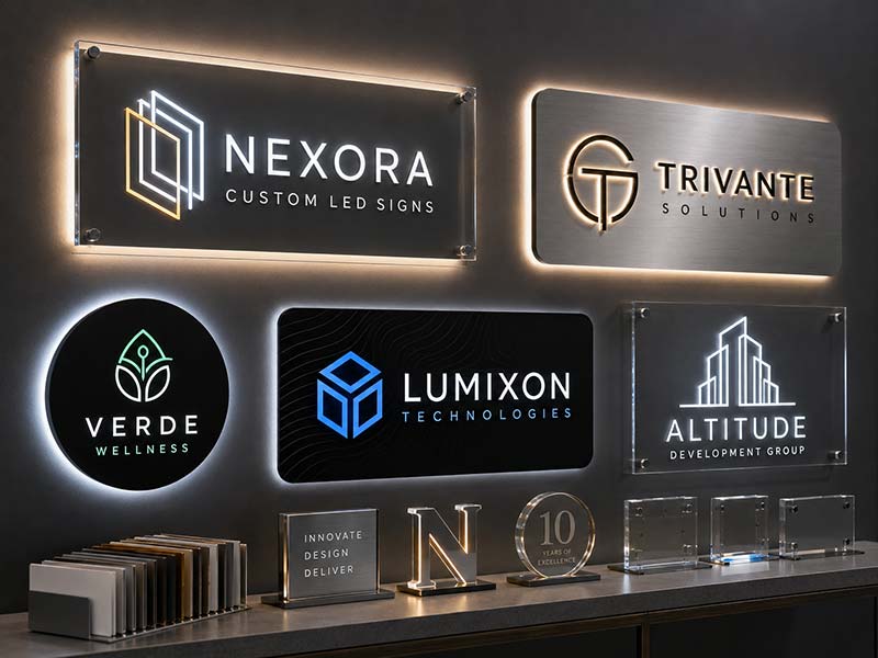 Custom LED signs for commercial branding projects
