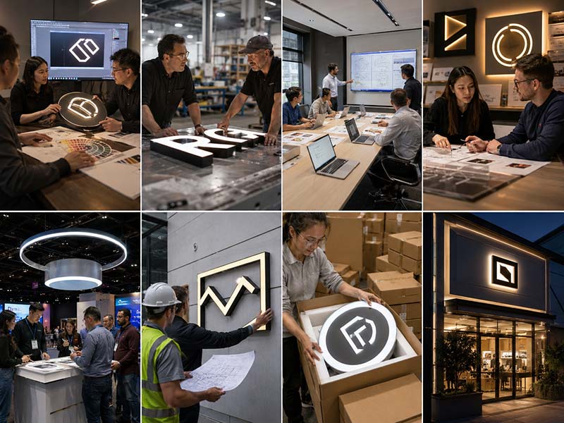 Custom LED sign factory support for sign companies brands chain stores design studios and event teams