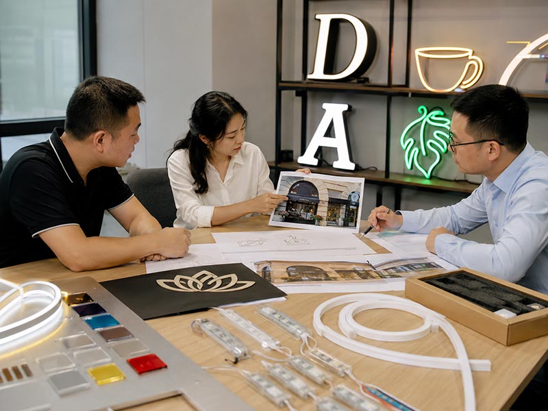 Factory direct custom LED sign planning for commercial branding and repeat orders