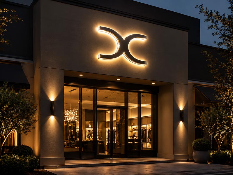 Dual-lit LED channel letters for premium storefronts