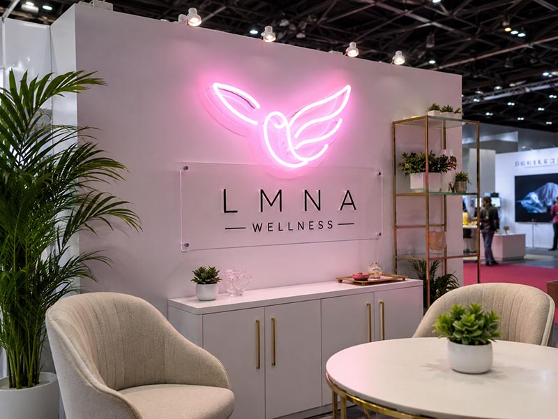 Event booth lightweight LED neon sign custom project