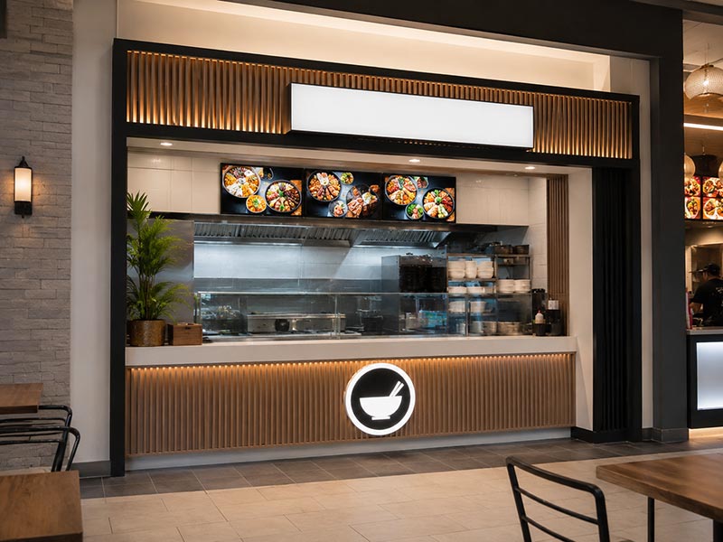 Food court LED light box and compact restaurant signs