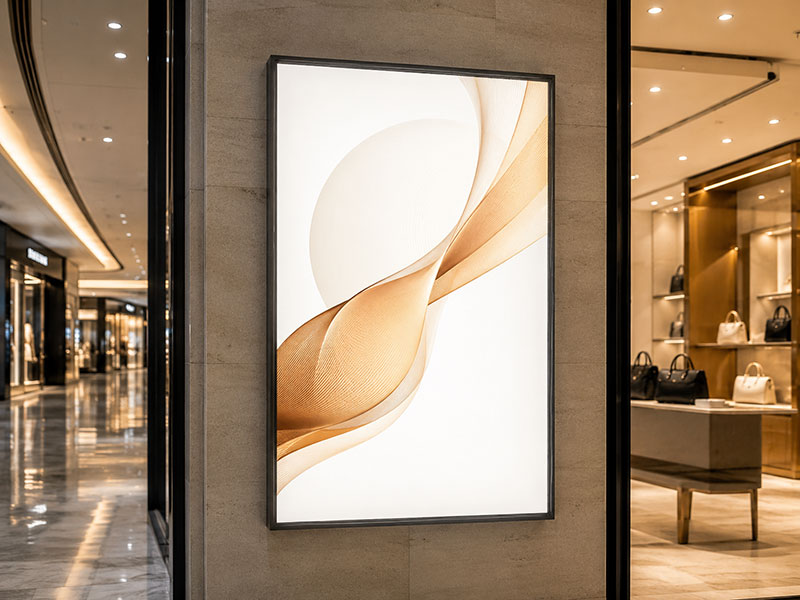 LED light box signs for retail and mall displays