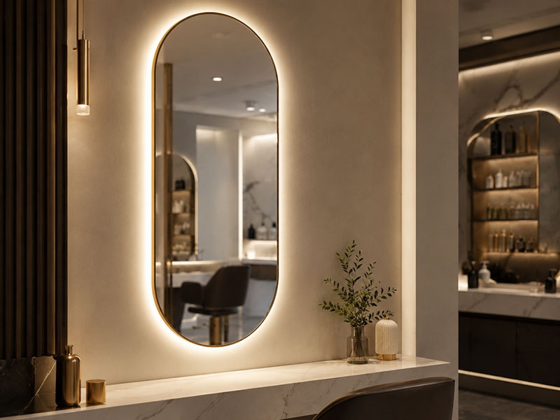 LED mirror signs for salons hotels and lifestyle spaces