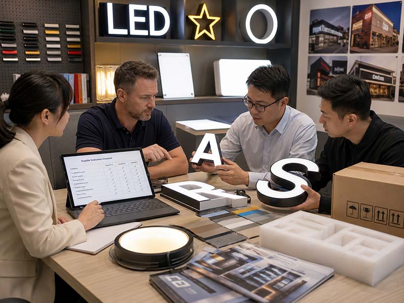Comparing reliable LED sign exporters in China using factory quality packing and custom capability checks