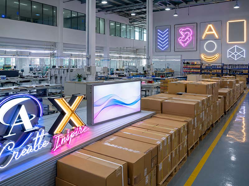 Custom LED sign exporter in China producing LED neon signs, channel letters, logo signs, and export-ready signage orders
