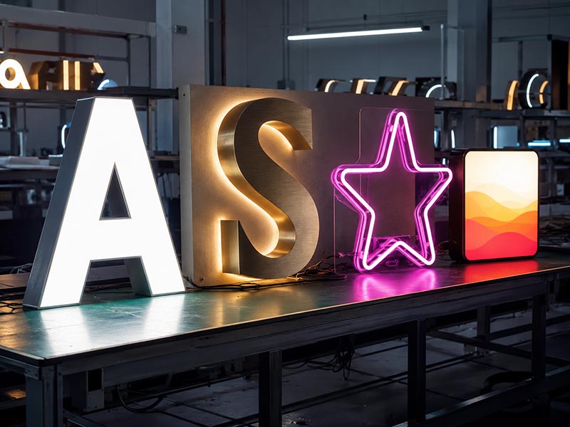 LED sign lighting performance and color testing