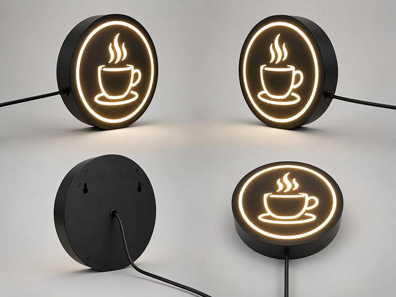 Wire exit planning for LED sign installation