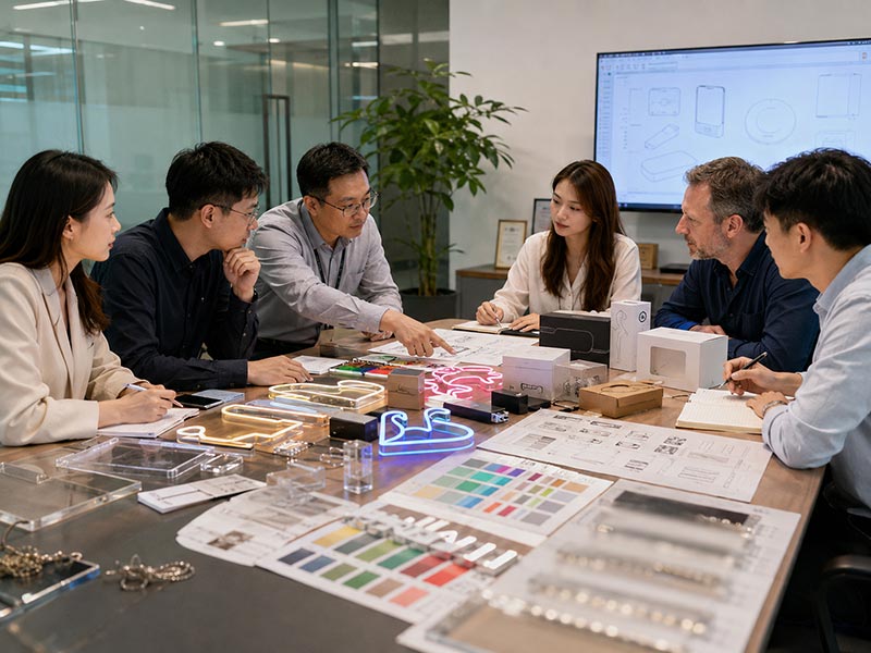 OEM ODM custom neon sign product development with packaging and samples