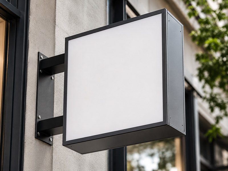 Outdoor metal box frame for cafe light box sign
