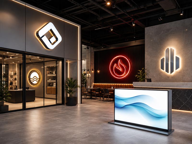 Premium LED sign factory solutions for different commercial clients