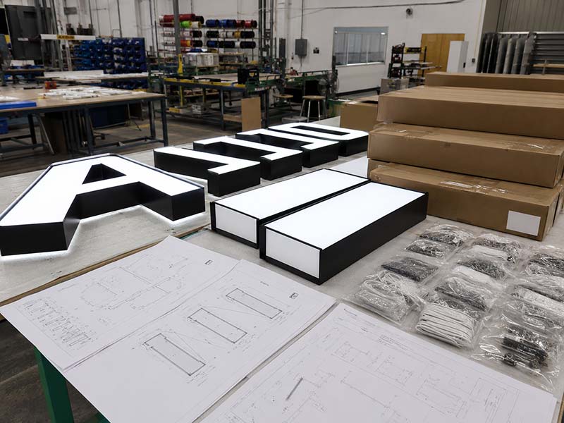 Custom LED signs for sign company supply project