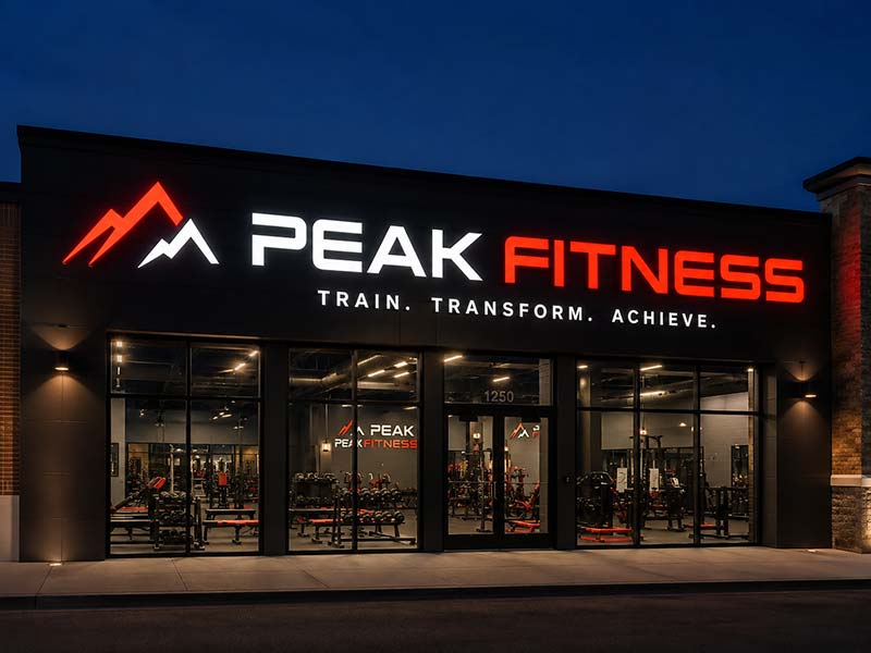 Gym storefront signs image