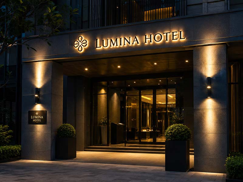 Hotel storefront signs image
