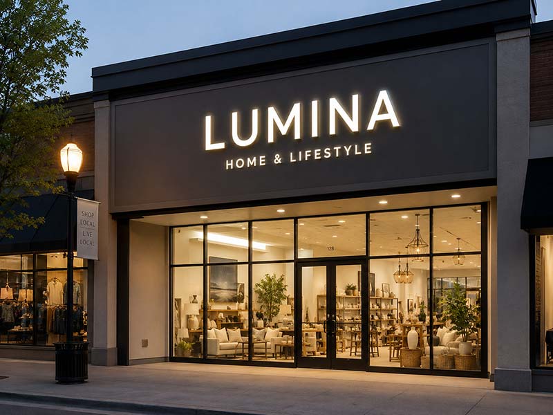 Retail storefront signs image