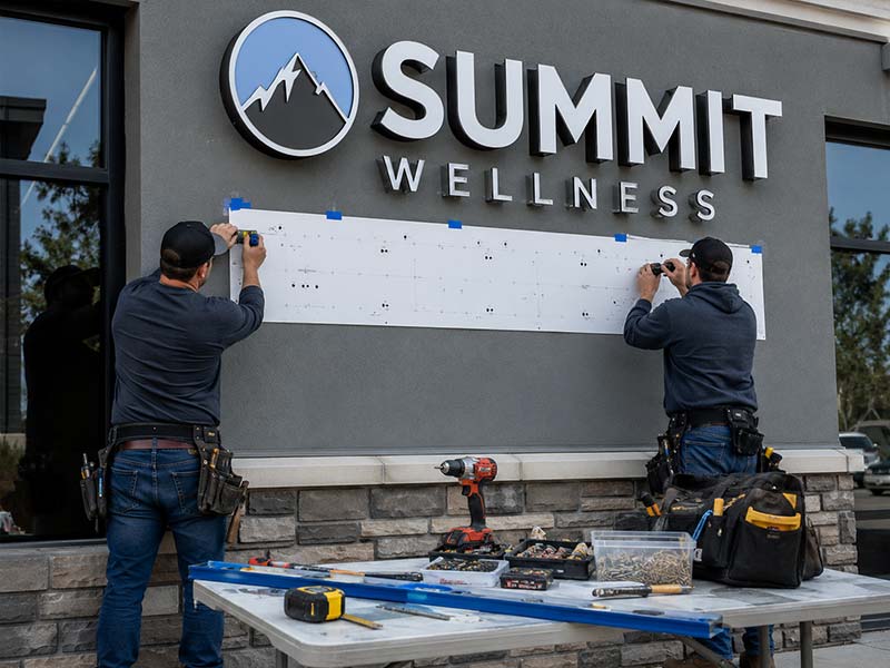 Contractors storefront sign image