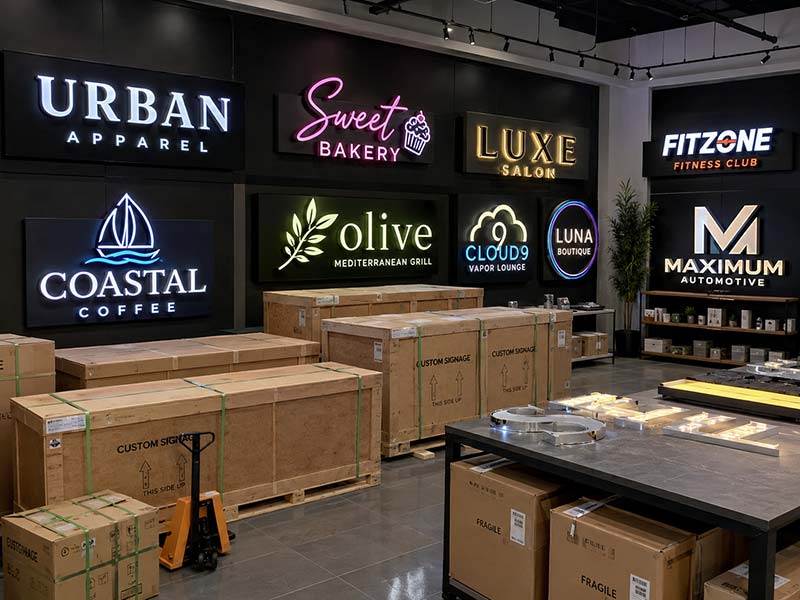 Importers and distributors storefront sign image