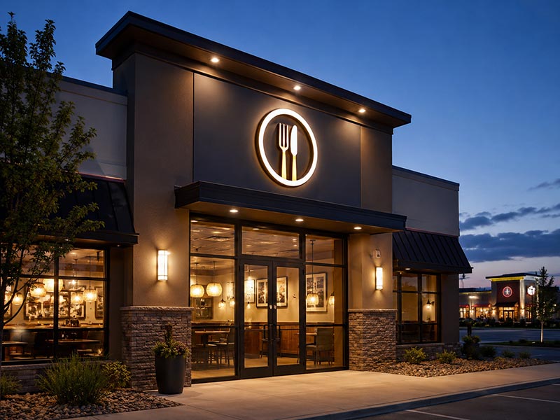 US restaurant chain front-lit channel letters case study image