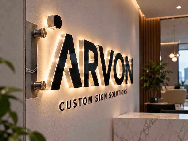 Acrylic logo sign mounting hardware and installation requirements affecting cost