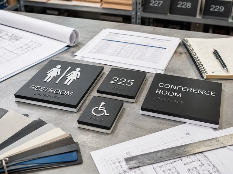 ADA sign RFQ preparation with Braille signs, drawings and sign schedule