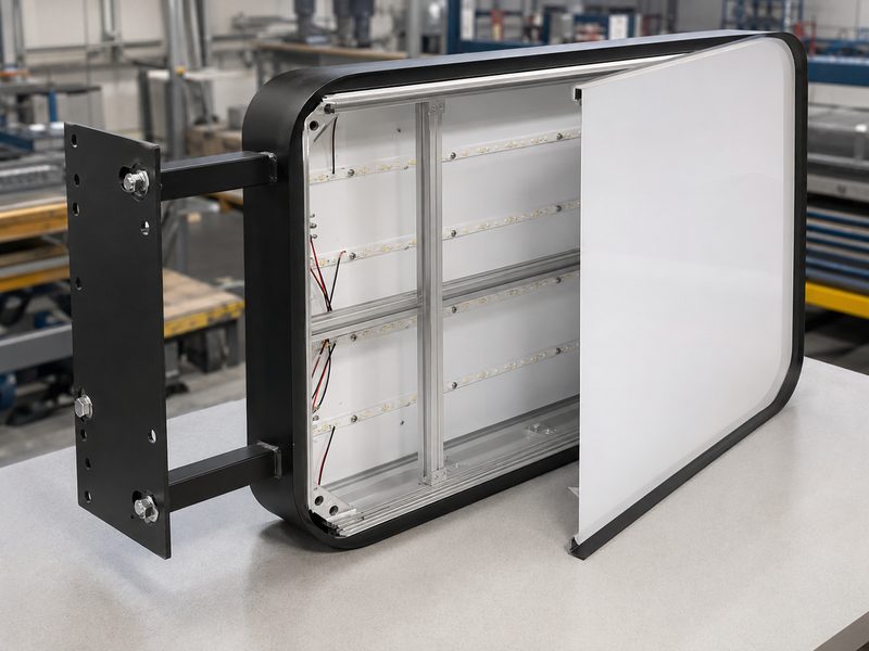 Blade sign cabinet engineering