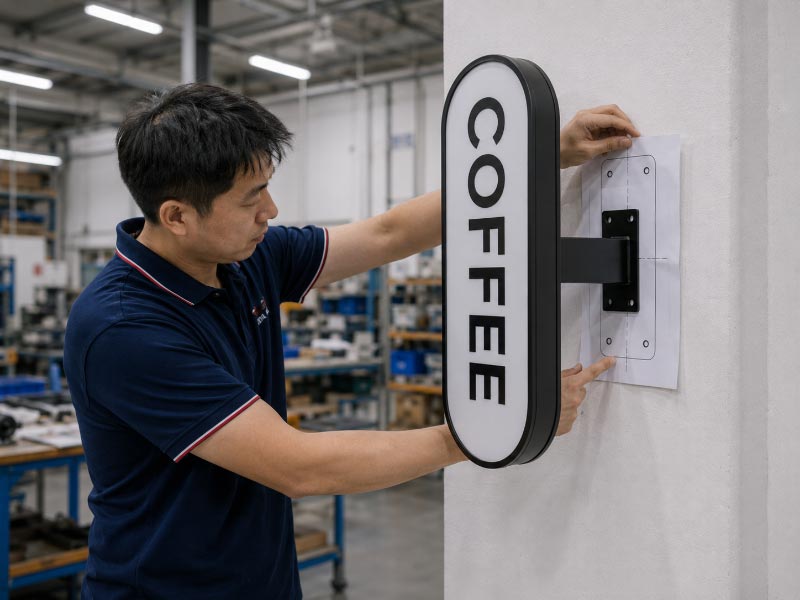 Blade sign installation interface