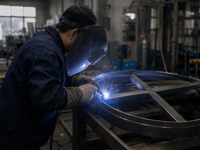 Blade sign welding and grinding