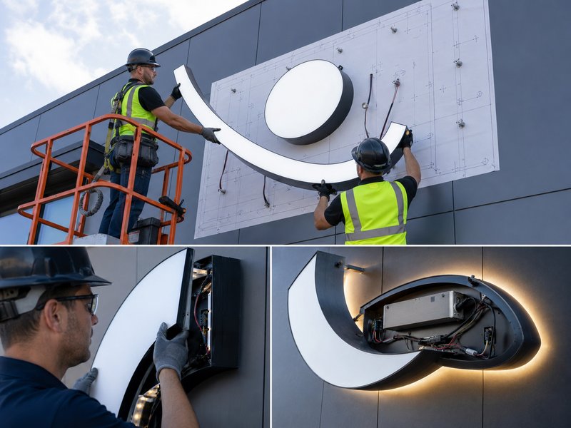 Installation and maintenance process of illuminated channel letter signs