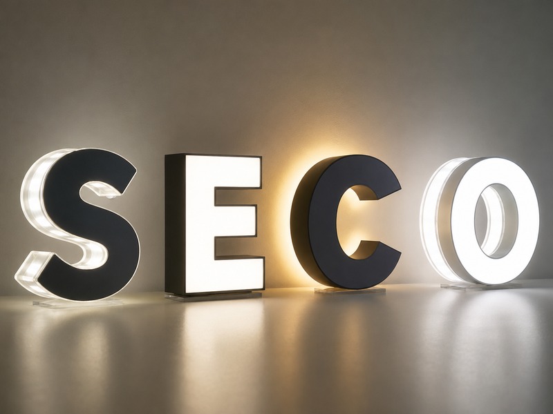 Comparison of side-lit, front-lit, halo-lit and front-and-side-lit channel letters