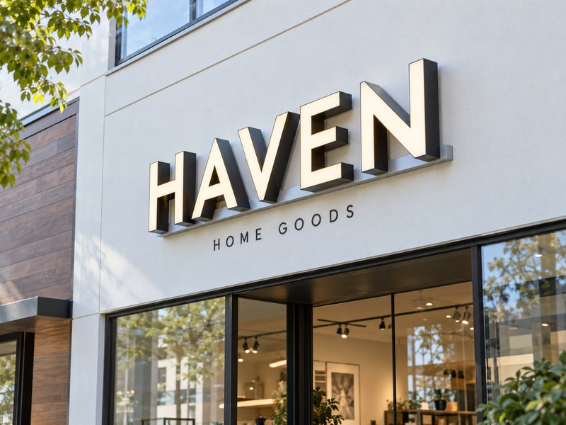 Channel letters mounted on an aluminum raceway for a commercial storefront sign installation