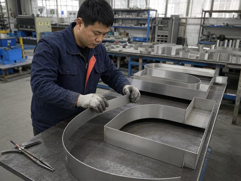Featured image of channel letter return bending in sign manufacturing
