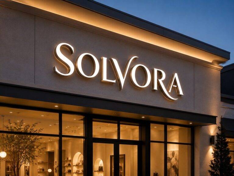 Minimum stroke width comparison in illuminated channel letters installed on a modern commercial storefront