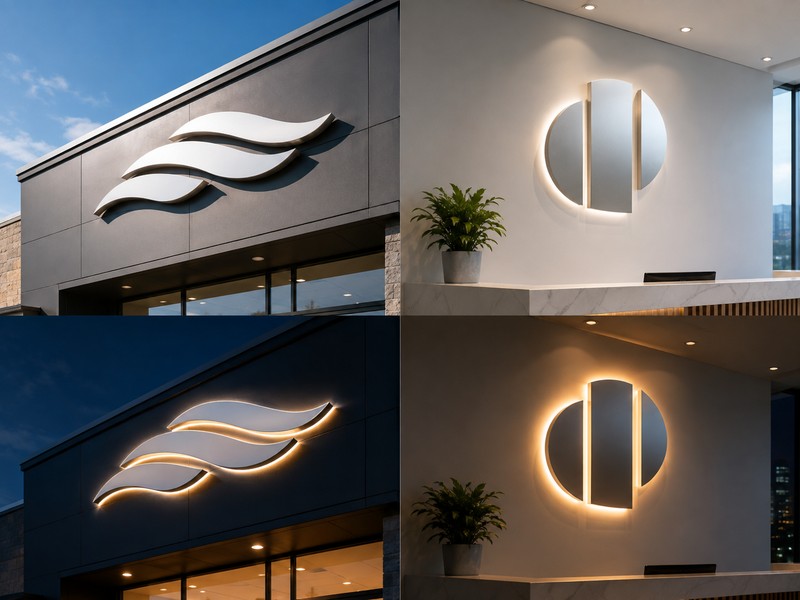 Comparison of outdoor channel letters and indoor acrylic LED logo signs