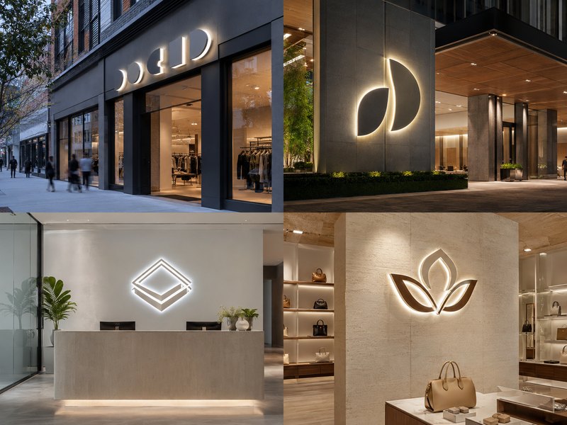 Channel letters and acrylic LED logo signs in exterior and interior applications