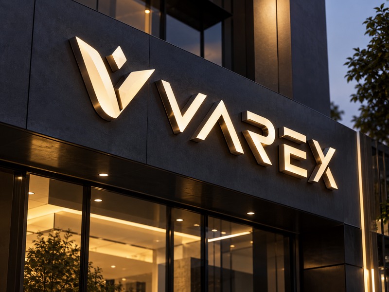 Complex logo channel letters installed on a commercial storefront