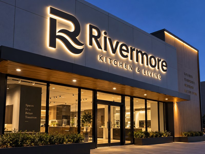 Custom LED storefront sign showing materials lighting and construction factors that affect sign cost