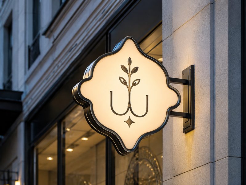 Custom shape blade sign