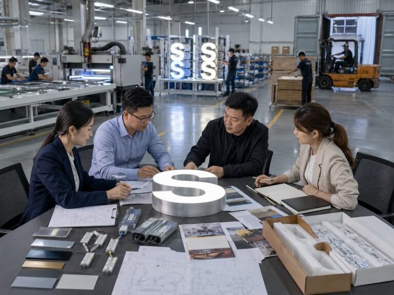 How to evaluate a custom sign manufacturer through factory capability, engineering, quality control, packaging, and delivery evidence