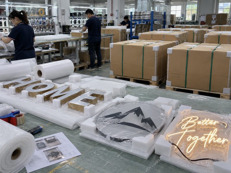 Custom sign packaging requirements for international shipping