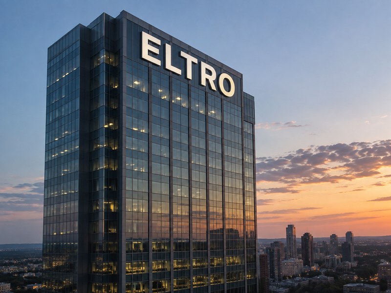 Large channel letters sized for a high-rise building