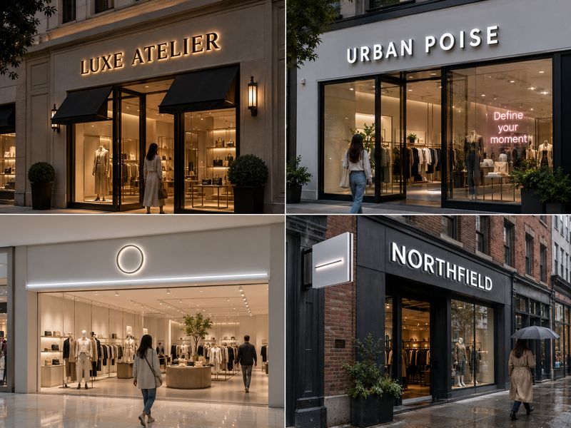 LED sign applications for luxury boutiques, fashion stores, shopping malls, and street-facing retail stores