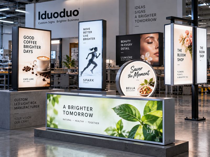Aluminum frame, acrylic face, and illuminated graphic materials used in a custom LED light box