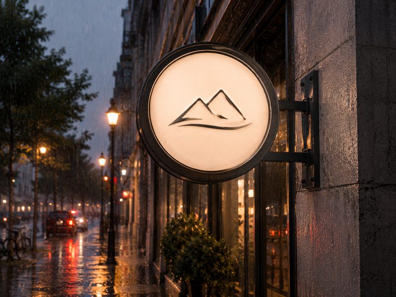 Outdoor blade sign weather protection